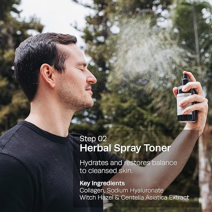 HommeFace Daily Trio Skin Care Set for Men, 3-Step Routine