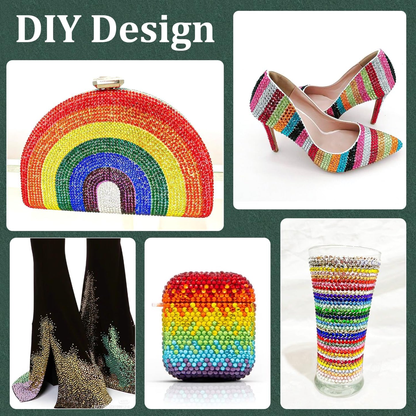 Resin Rhinestones for Crafting with B7000 Jewelry Glue, 1 Box Bright Gold Flatback Crystals with 3Pcs 10ml Glue for Bedazzling Crafts DIY Nail Art Makeup，Non Hotfix Gems for Clothing Shoes