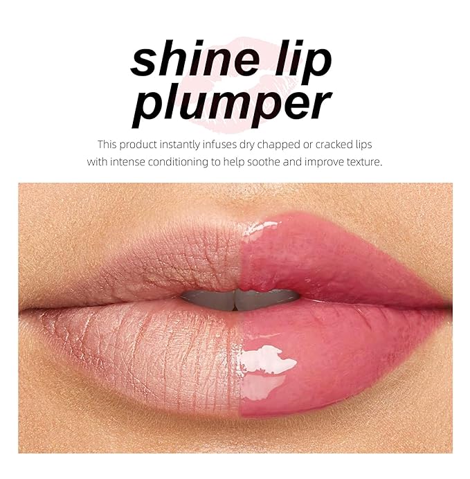 MAEPEOR Nourishing Lip Balm 8 Colors Smooth Moisturizing Lip Glow Gloss Non-Sticky and Long-lasting Hydrating Jelly Lip Balm for Women and Girls (Color 08)