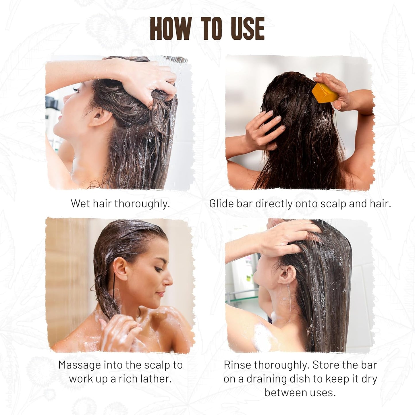 Herbishh Castor Oil Shampoo Bar – Nourishing Solid Shampoo Bar for Hair Growth & Thinning Hair – Castor Oil Soap for Healthy Moisturized Scalp – Natural & Organic Soap for Women & Men 3.53 oz