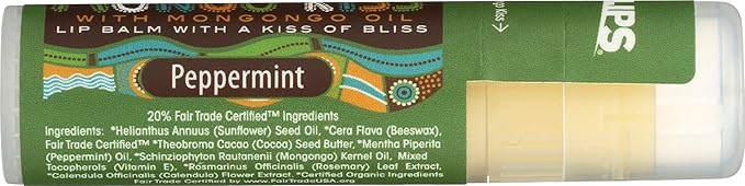 Eco Lips Organic Mongo Kiss Peppermint Lip Balm, USDA Certified Organic, 0.25 Ounce (Pack of 15)