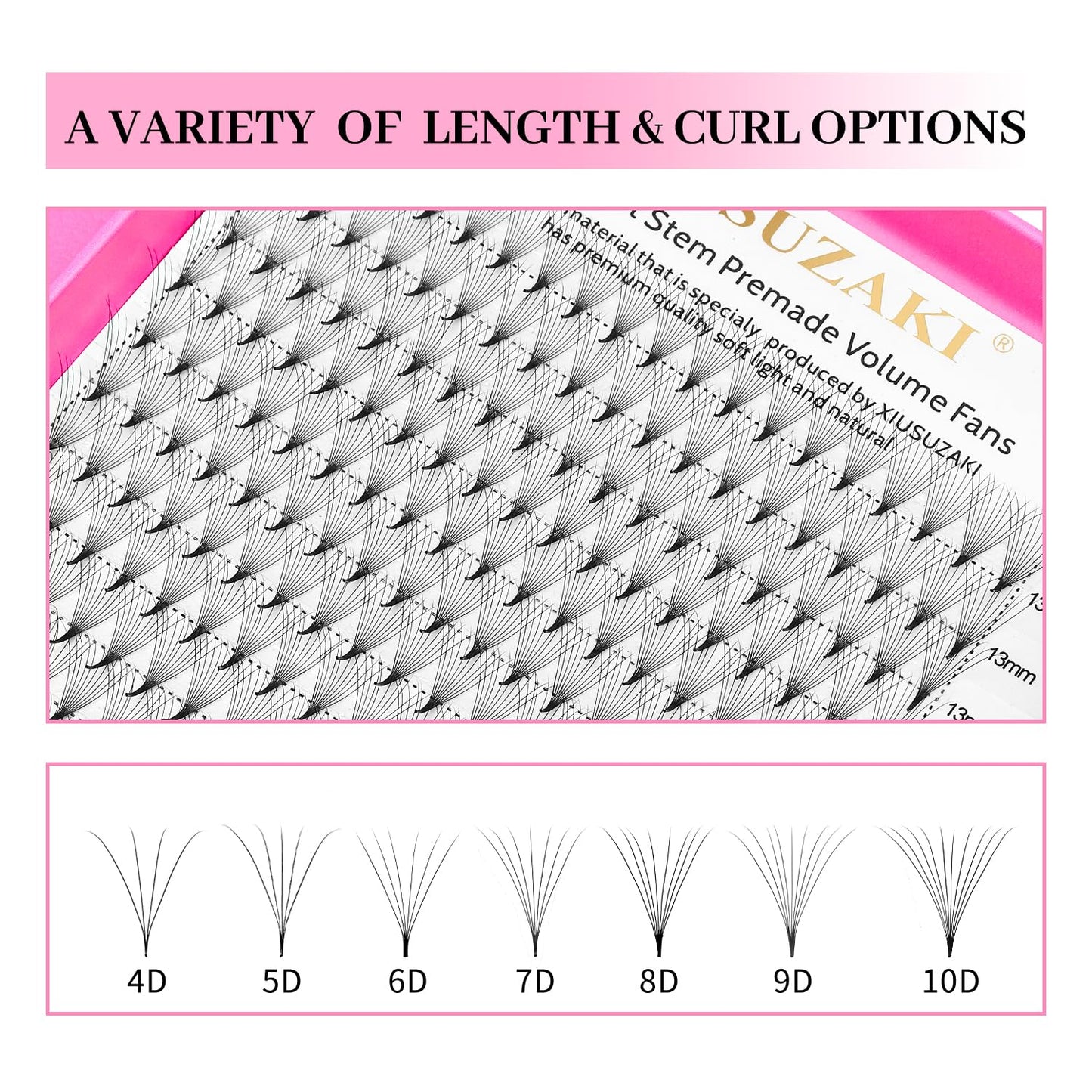 Premade Fans Eyelash Extensions 6D Volume Lash Extensions 0.07 Thickness Eyelash Extension C Curl Premade Lash Fans Mix 9-16mm Fluffy Soft Handmade Lash Fan Eyelashes(6D-0.07-C,9-16mm)