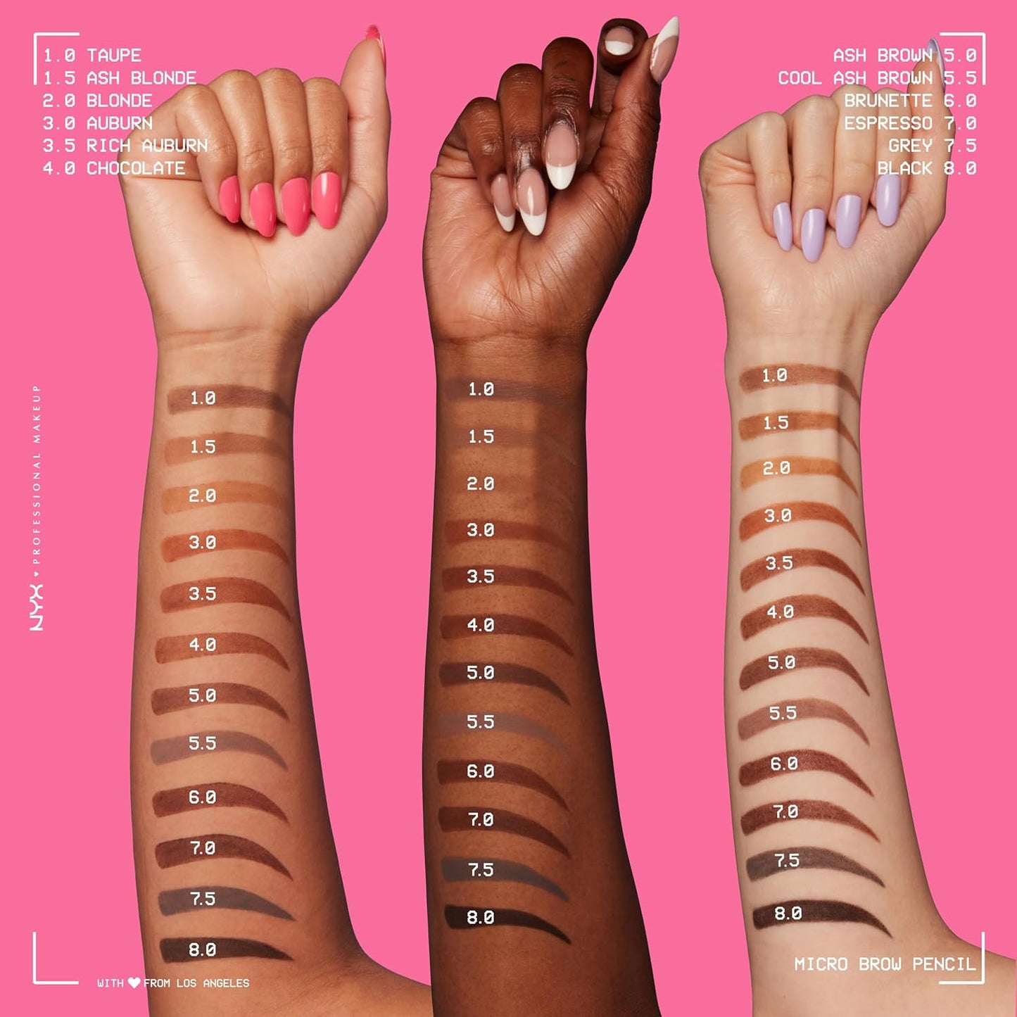 NYX PROFESSIONAL MAKEUP Micro Brow Pencil, Precise Eyebrow Pencil - Chocolate