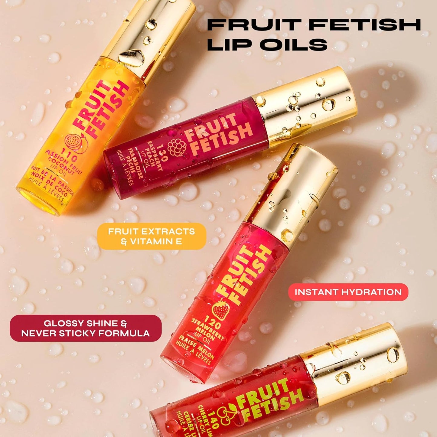 Milani Fruit Fetish Lip Oil with Vitamin E for Instant Hydration, Fruit Extract Infused Lip Treatment and Moisturizing Lip Gloss - Cherry Lime