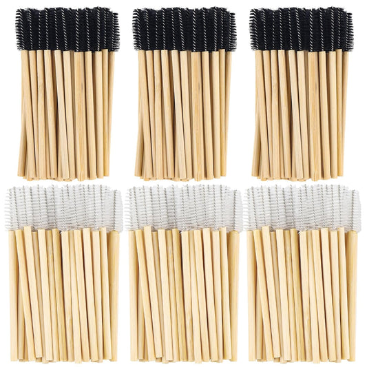 300PCS Disposable Mascara Wands Spoolie Brush Crystal Eyebrow Brushes Eyelash Extension Applicator Makeup Kits Bamboo Mascara Brush