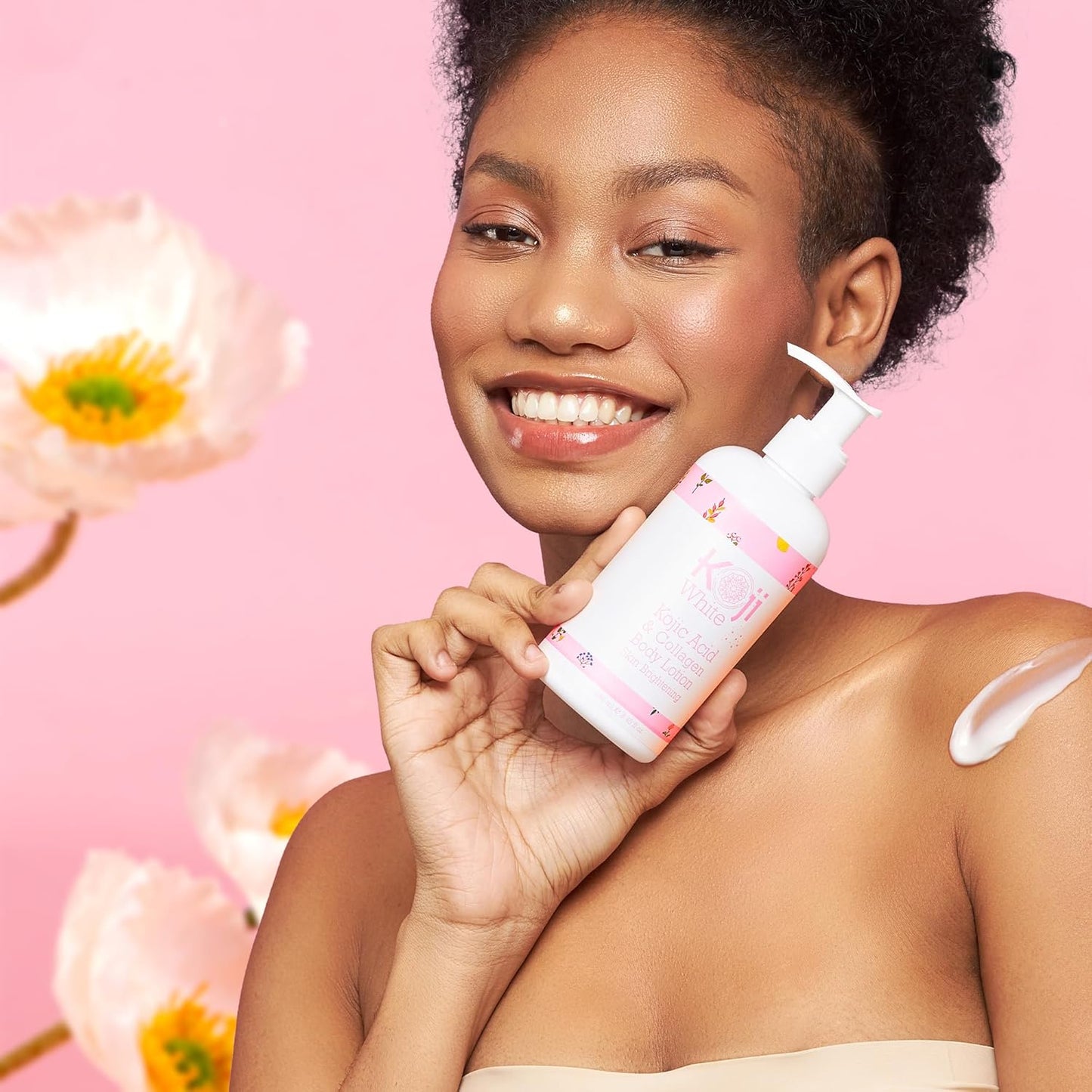 Koji White Kojic Acid & Collagen Body Lotion, Women Gifts Set for Skin Brightening with Arbutin, Glowing Skin, Moisturizer & Radiant Complexion, Uneven Skin Tone - Vegan, 8.45 Fl Oz (2 Packs)