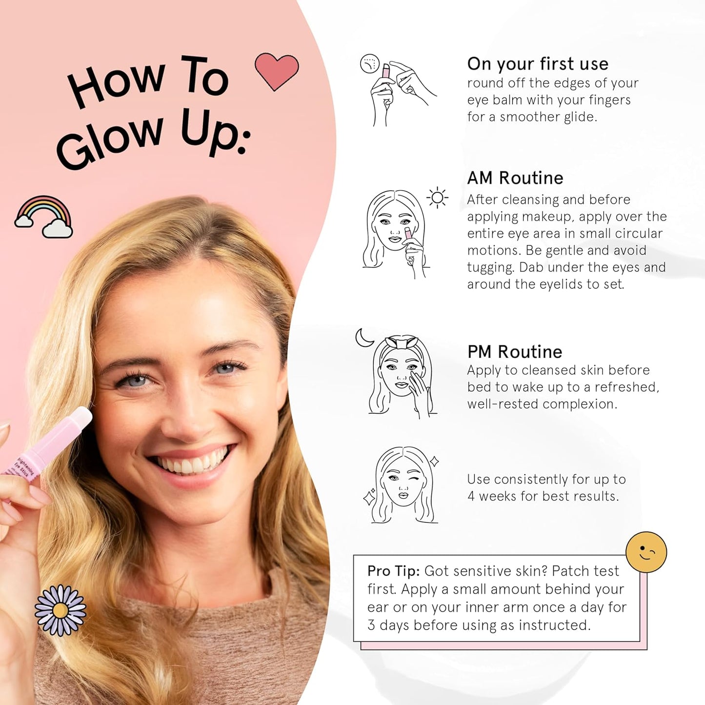 grace & stella Under Eye Brightener Balm Stick - Travel Essentials - Caffeine Eye Cream for Dark Circles, Puffiness, Wrinkles - Vegan Moisturizer Stick with Niacinamide, Hyaluronic Acid (0.13oz/3.5g)