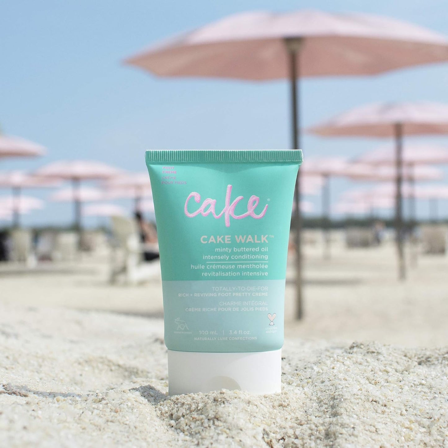 Cake Beauty Walk Triplemint Foot Crème, 3.4 Fluid Ounce (Pack of 3)