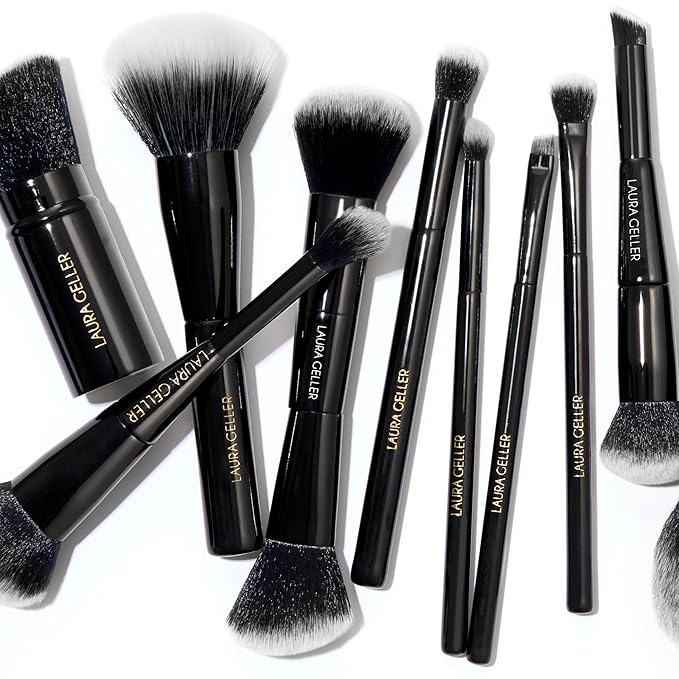 LAURA GELLER NEW YORK Dual-Ended Blush + Bronzer Brush - Blush Bronzer Contour Face Makeup Brush