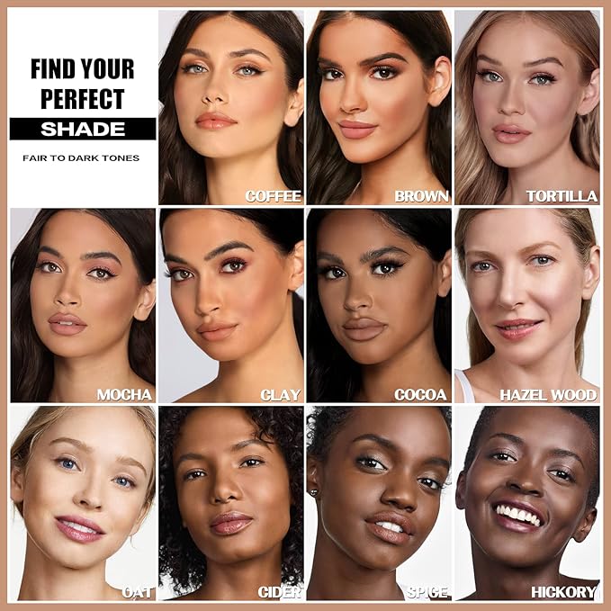 FOCALLURE Cream Contour Stick, Matte Bronzer Stick, Professional Face Shaping & Contouring Stick Makeup, Easy to Apply with Buildable Coverage, Long Lasting & Sweatproof, CIDER