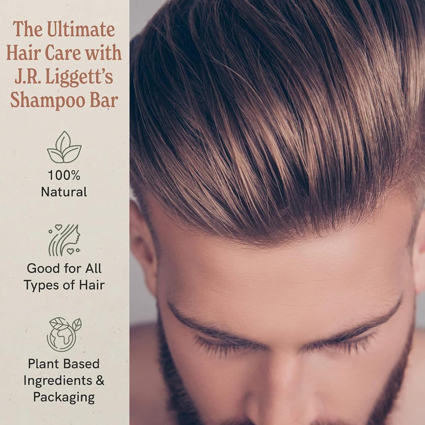 J·R·LIGGETT'S All-Natural Shampoo Bar, Jojoba and Peppermint Formula-Supports Strong and Healthy Hair-Nourish Follicles with Antioxidants and Vitamins-Detergent and No Sulfate, One 3.5 Ounce Bar