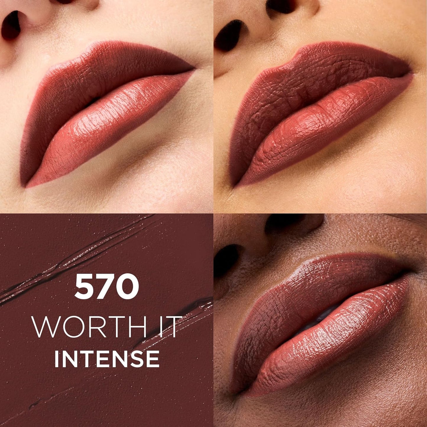 L'Oreal Paris Colour Riche Original Creamy, Hydrating Satin Lipstick with Argan Oil and Vitamin E, Worth It Intense, Rich Brown Lipstick, 1 Count