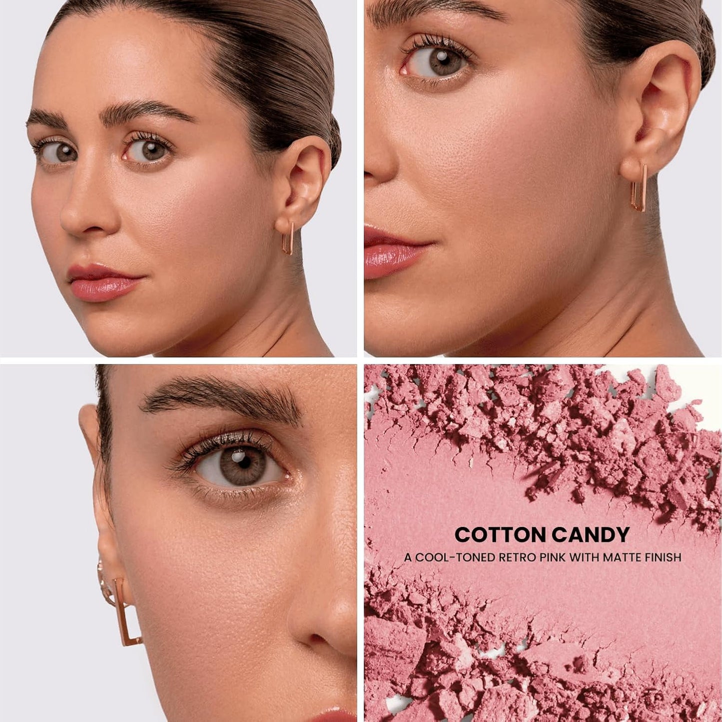 Phase Zero Makeup Powder Blusher - "Cotton Candy" - 4g / 0.141oz - Pigmented, Buildable, Lightweight Powder Blush for a Radiant, Healthy, Natural Glow. Versatile Shade - Dusty Pink - Matte