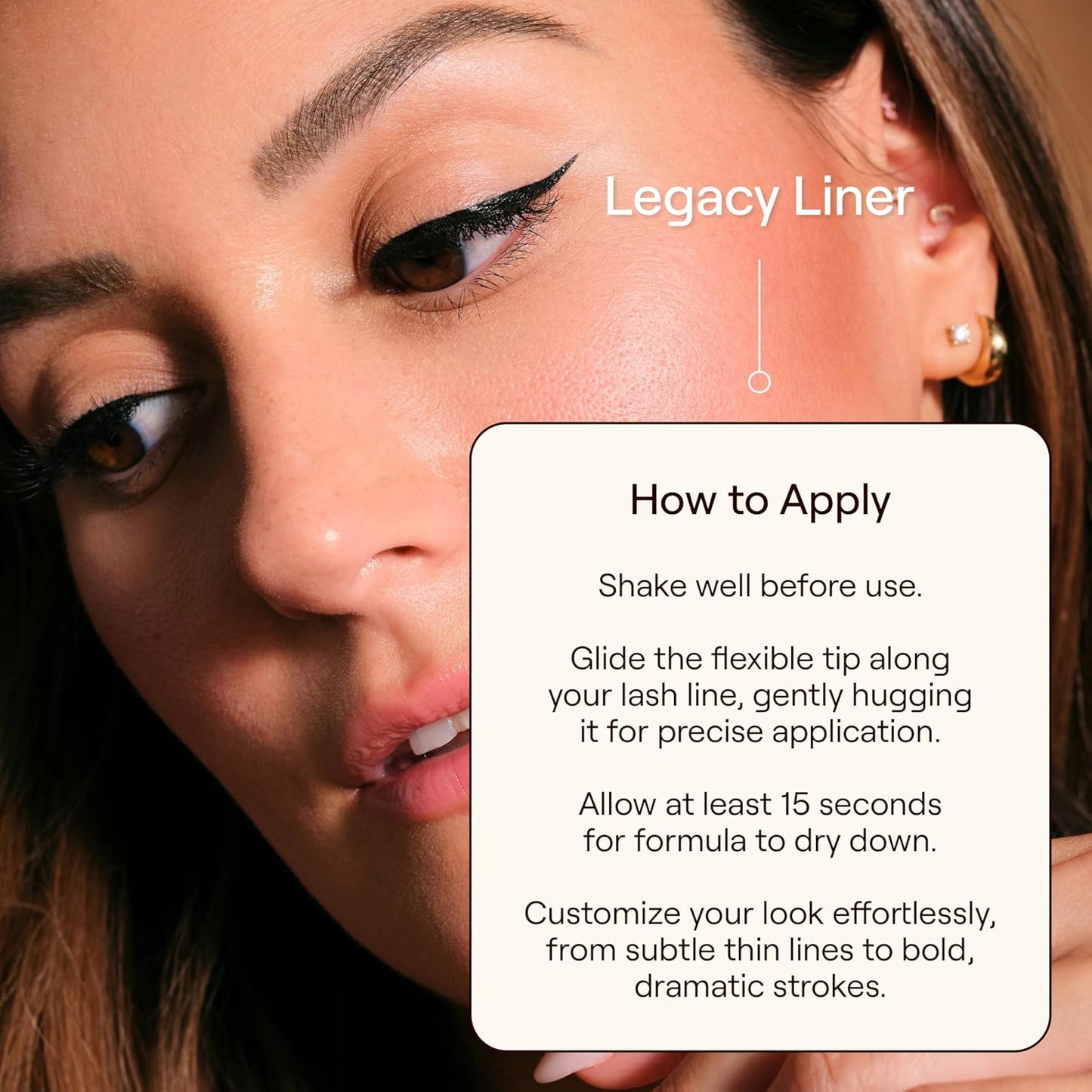 Live Tinted Legacy Liquid Eye Liner – Ultra-Black, Quick-Drying, All-Day Wear – Flexible Felt Tip for Precision – Satin Finish