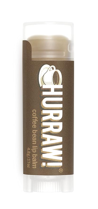 Hurraw! Coffee Bean Lip Balm: Organic, Certified Vegan, Cruelty and Gluten Free. Non-GMO, 100% Natural Ingredients. Bee, Shea, Soy and Palm Free. Made in USA