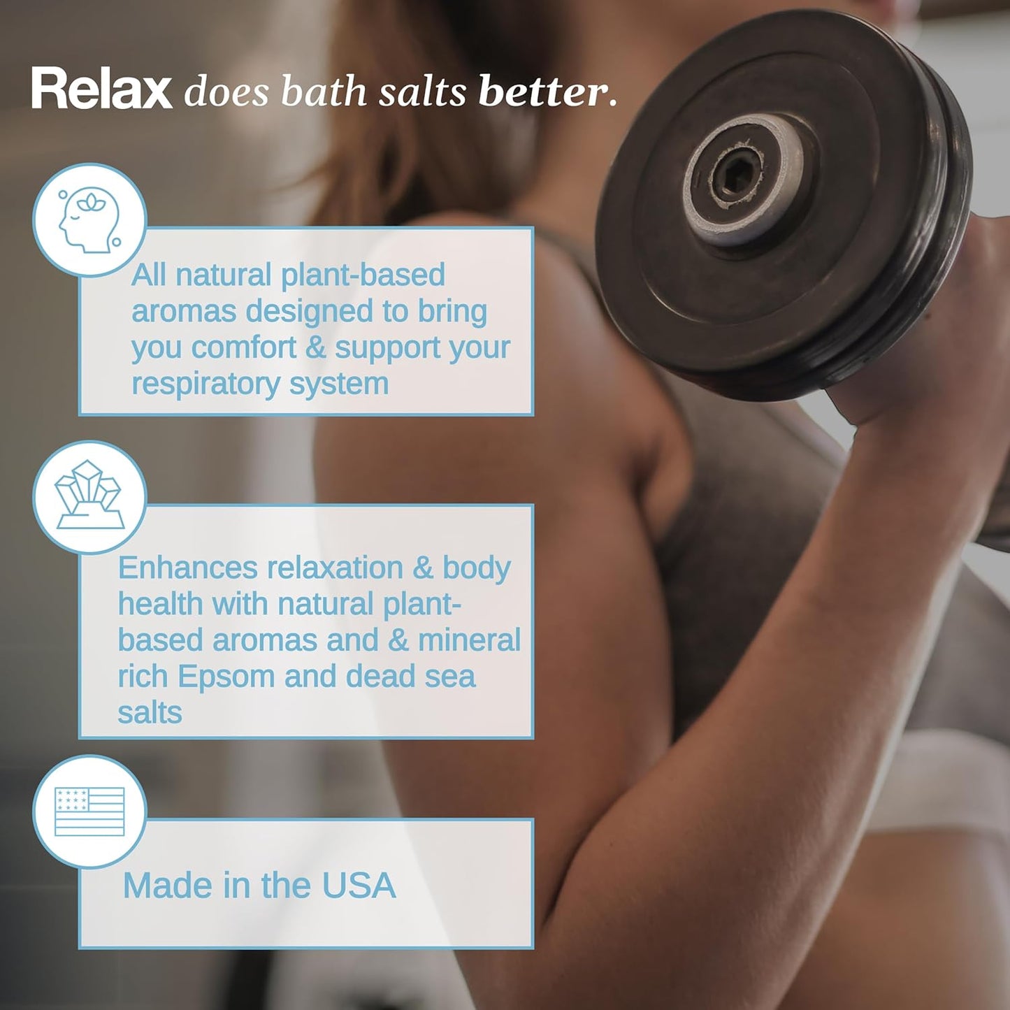 Relax Spa & Bath, Epsom & Dead Sea Salts, Aromatherapy Bath Salts for Hot Tub, Bath, or Spa, Infused with Magnesium, Muscle Therapy