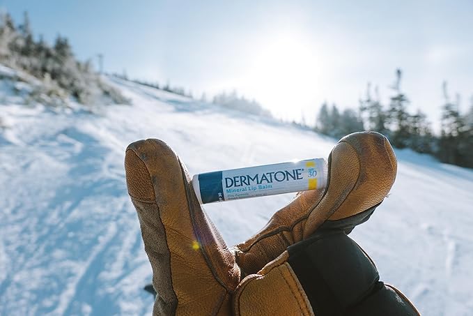 Dermatone Mineral Lip Balm SPF 30 | Moisturizing, Reef Safe, Oxybenzone Free | Broad Spectrum Sunburn Protection | Zinc Oxide Lip Sunscreen | Lip Balm with Sunscreen SPF 30 | 0.15 oz (3-Pack)