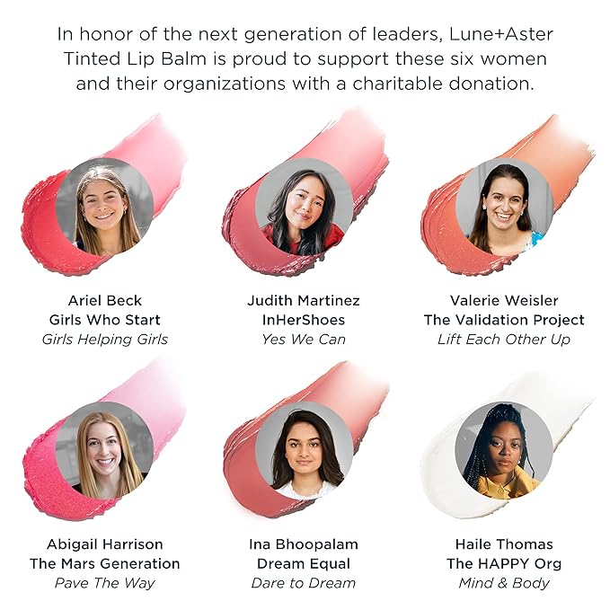 Lune+Aster Tinted Lip Balm - Yes We Can - Vegan, antioxidant-rich vitamins C and E tinted lip balm provides a sheer customizable flush of color for soft, smooth lips
