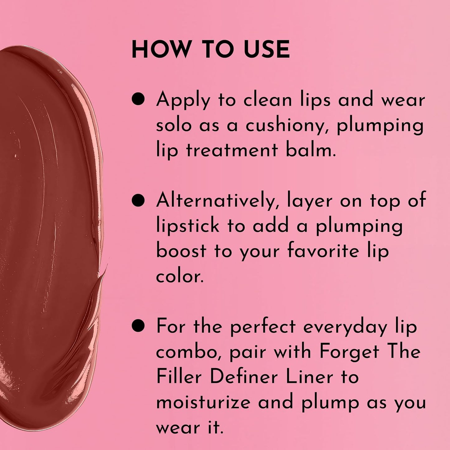 LAWLESS Forget the Filler Lip Plumping Line Smoothing Tinted Balm, Georgie, Pink, 0.09 Ounce