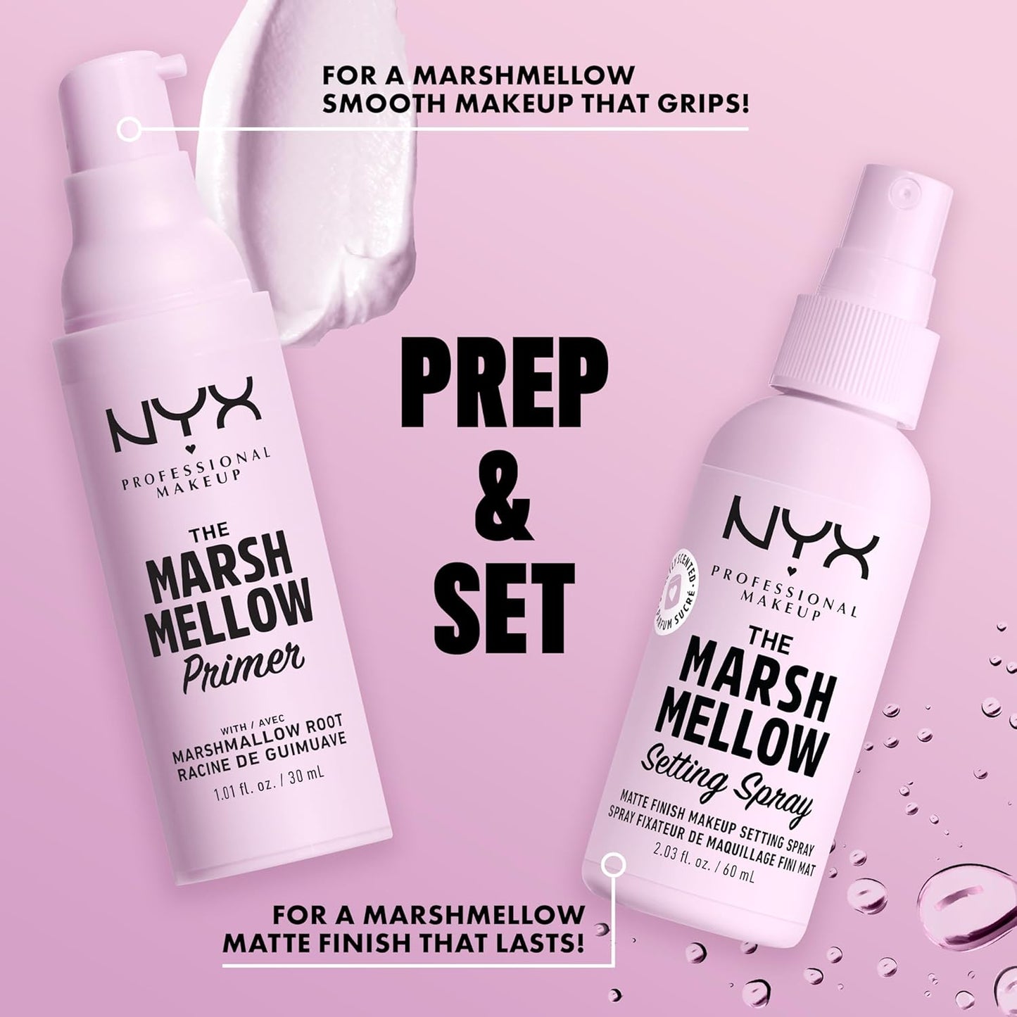 NYX PROFESSIONAL MAKEUP Marshmellow Makeup Setting Spray, Matte Setting Spray Mist for 16HR Make Up Wear - Long-Lasting, Vegan Formula