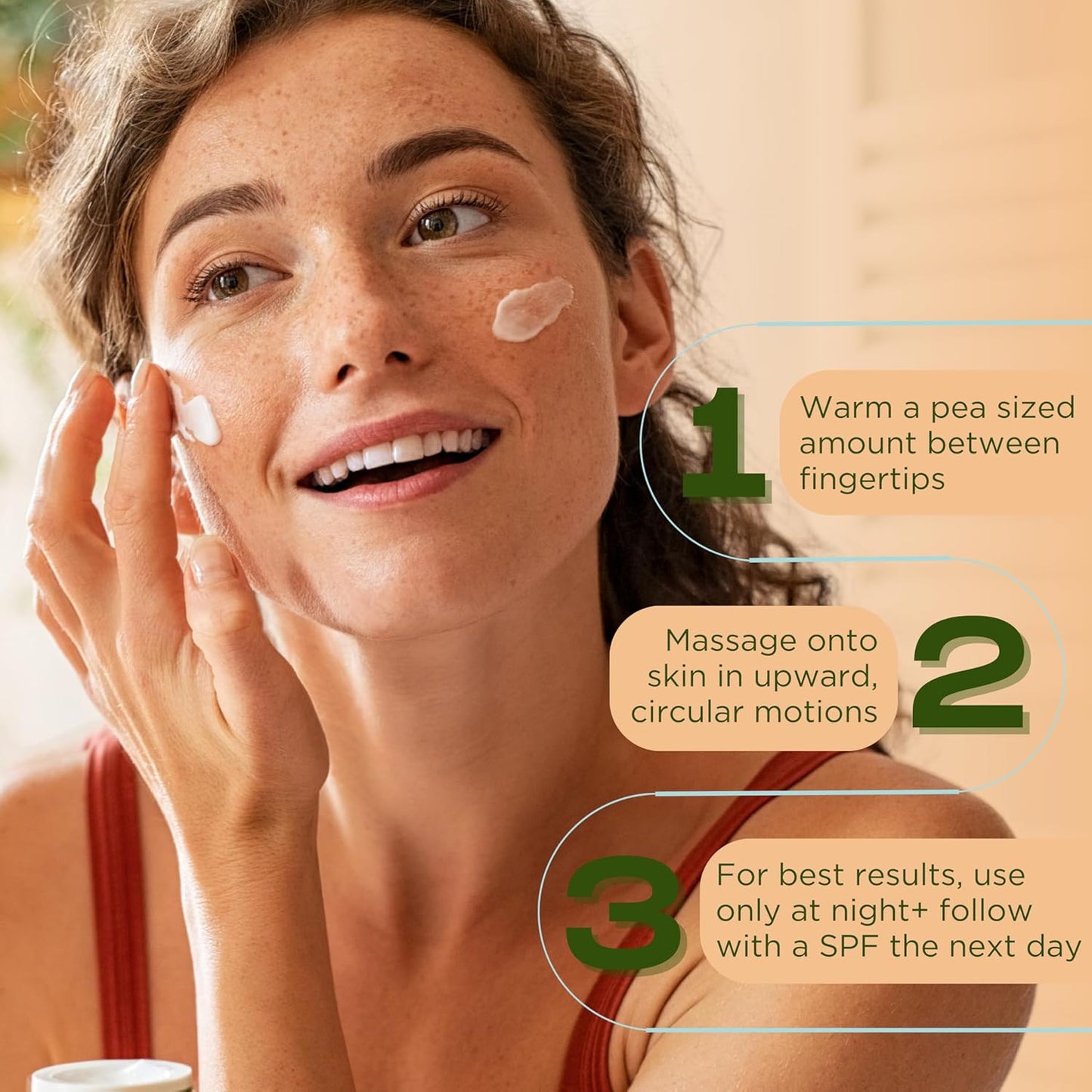 InstaNatural Retinol Moisturizer Nighttime Face Moisturizing Cream, Brightens and Reduces Signs of Aging, Wrinkles, Lines and Discoloration, with Vitamin C and Hyaluronic Acid, 3.4 Fl Oz