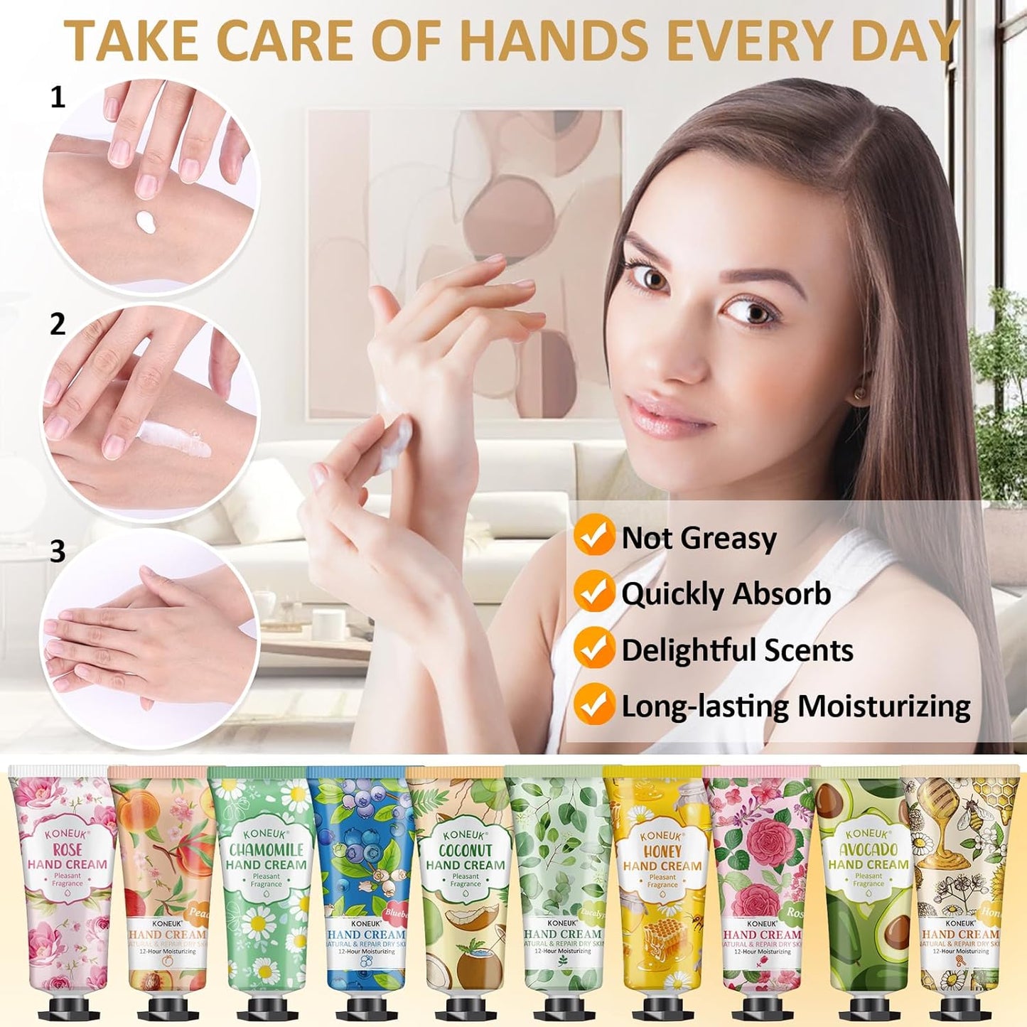 8 Pack Hand Cream Gifts Set For Women, Mini Hand Lotion Travel Size for Dry Cracked Hands, Bulk Hand Cream for Mom Gifts, Bridal Shower Favors, Birthday Gifts and Small Gifts for Women