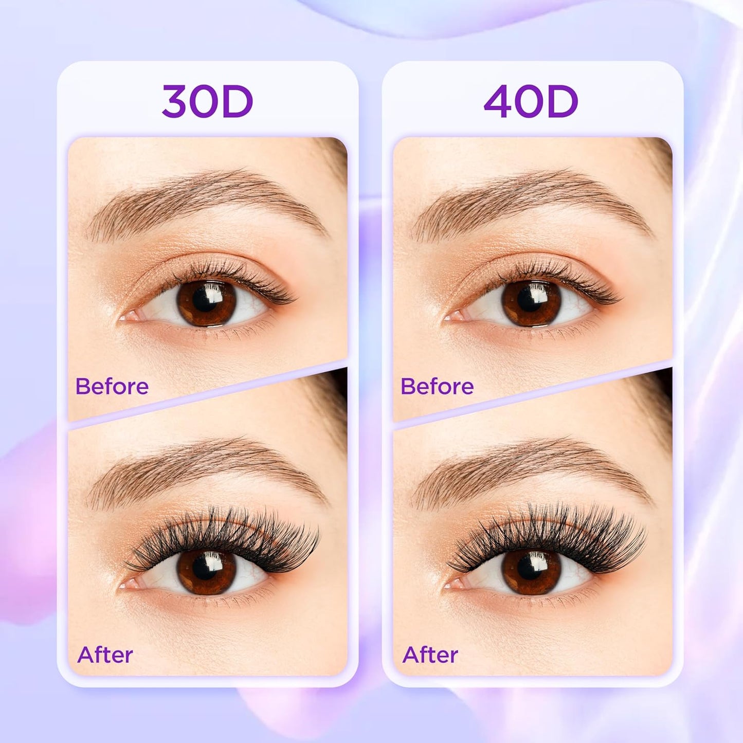 Lash Extension Kit DIY Lash Clusters Kit Eyelash Extensions Individual Lashes Extensions with (BondSeal,Tweezers,Remover,Brush,280,30D40D, 9-16)