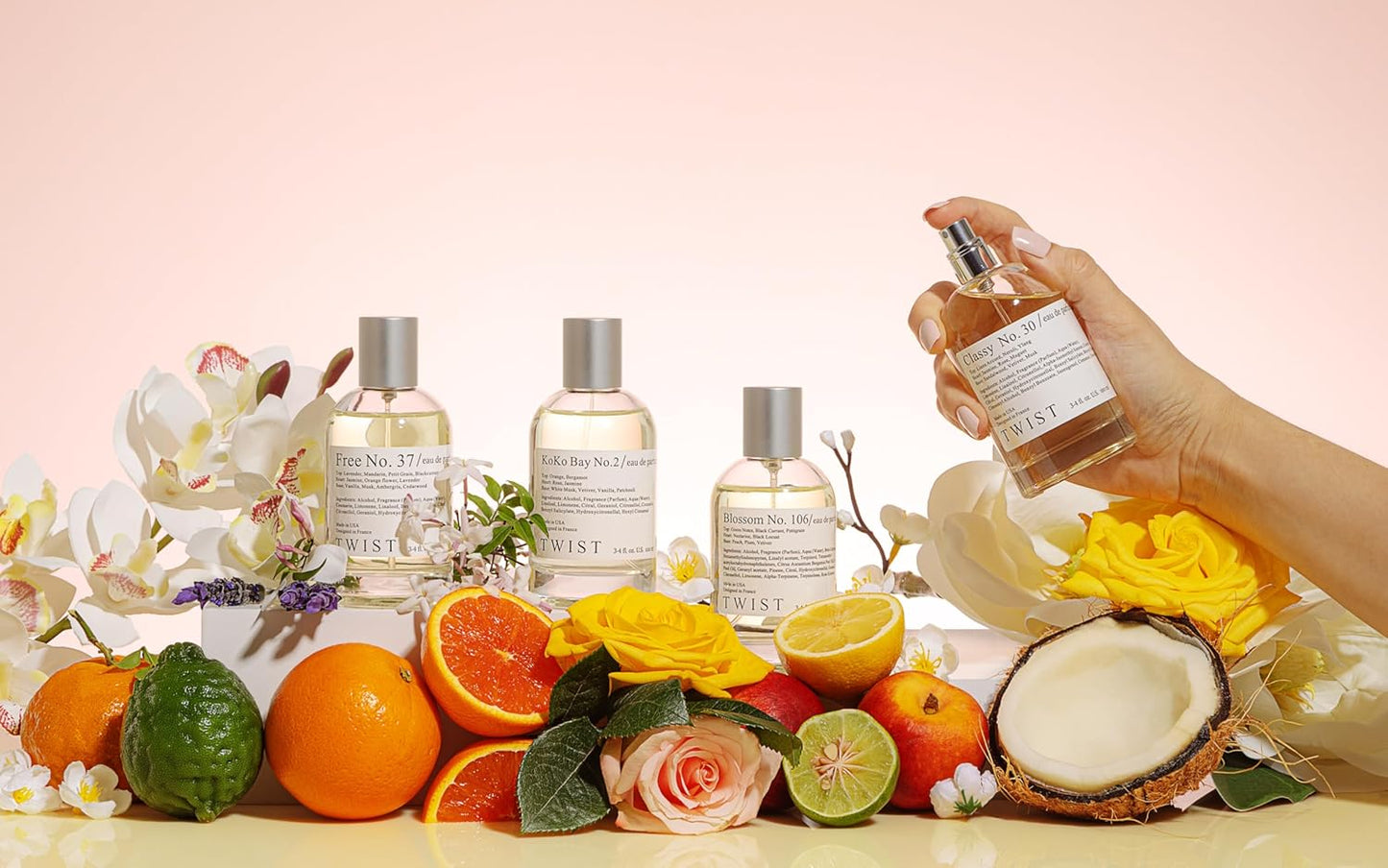 Twist Nuit Blanche No. 155 - Eau De Parfum Inspired Club De N. Arm. For Women, Long-Lasting Perfume For Women, Rose & Patchouli, Vegan, Clean Ingredients, Fragrance - Spray 100 ml | 3.4 fl. oz.