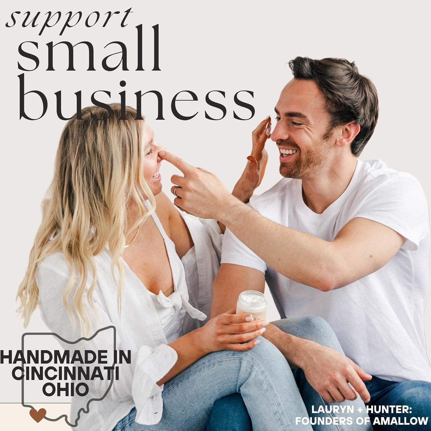 Amallow - Natural Deodorant – Aluminum Salt-Free, Tallow-Based, Baking Soda-Free, with Magnesium & Zinc – Long-Lasting Odor Protection – Handcrafted in the USA – 2.6 oz (Root & Petal)