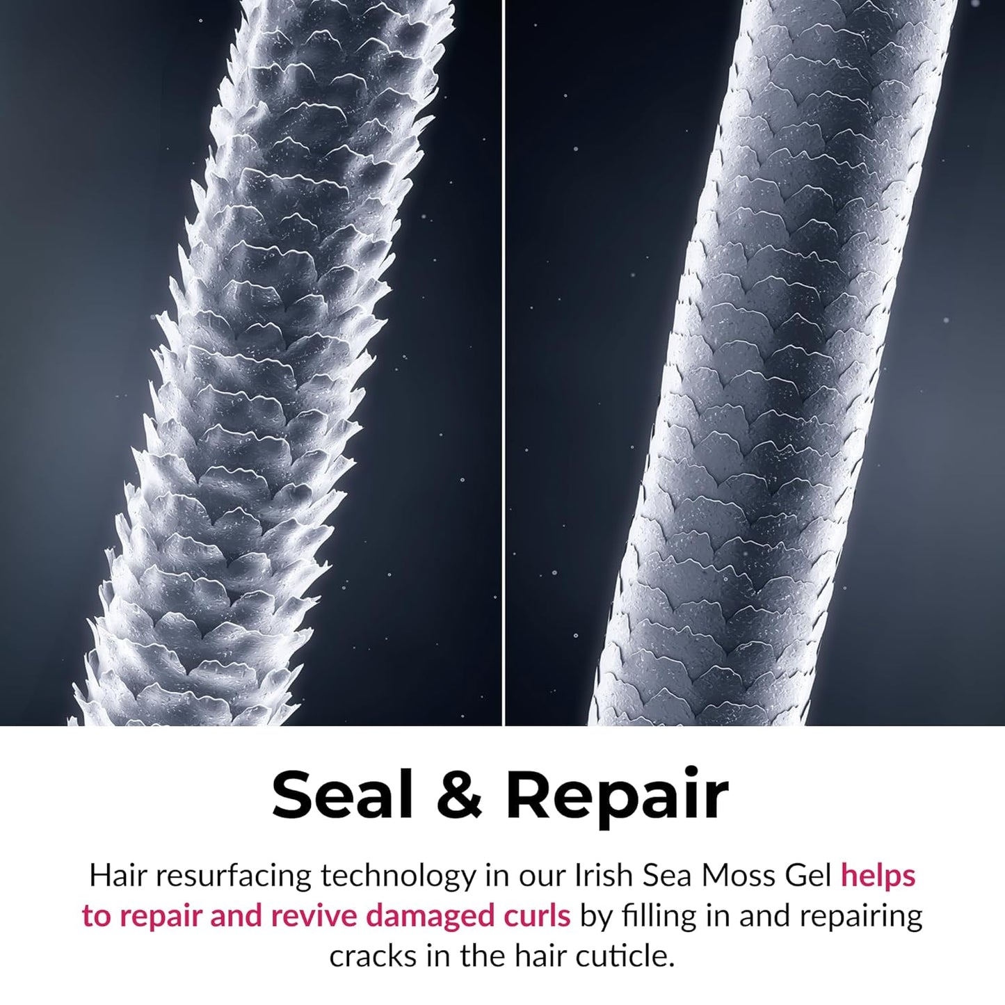 Love Ur Curls Irish Sea Moss Hair Gel, Medium Hold Hair Styling Curling Gel for Defined Curly Hair, Waves & Coils, Vegan, Cruelty Free, 236mL