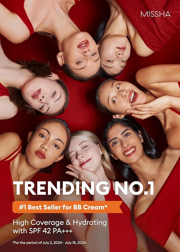 MISSHA M Perfect Cover BB Cream No.25 Warm Beige - Medium with Warm Undertone SPF 42 PA +++ / 1.69 Fl Oz - Tinted Moisturizer with SPF