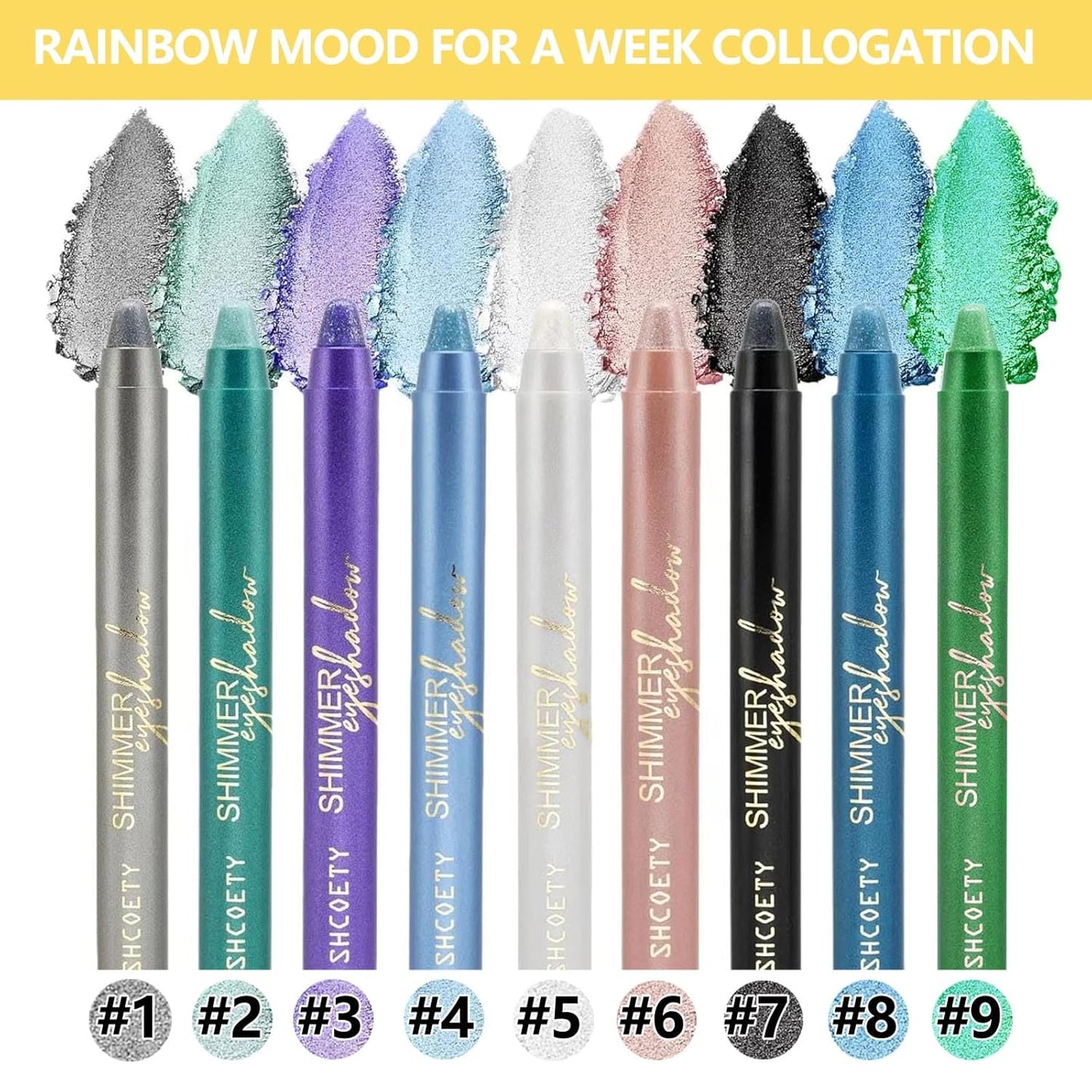 Rose Gold Eyeshadow Stick, Blendable Creamy eyeshadow Eye Brightener Stick, Waterproof Eyeshadow Pencil Long Lasting Crayon, Smooth Shimmer Eye Shadow Highlighter Eye Liner Makeup.#6 rose rold shimmer