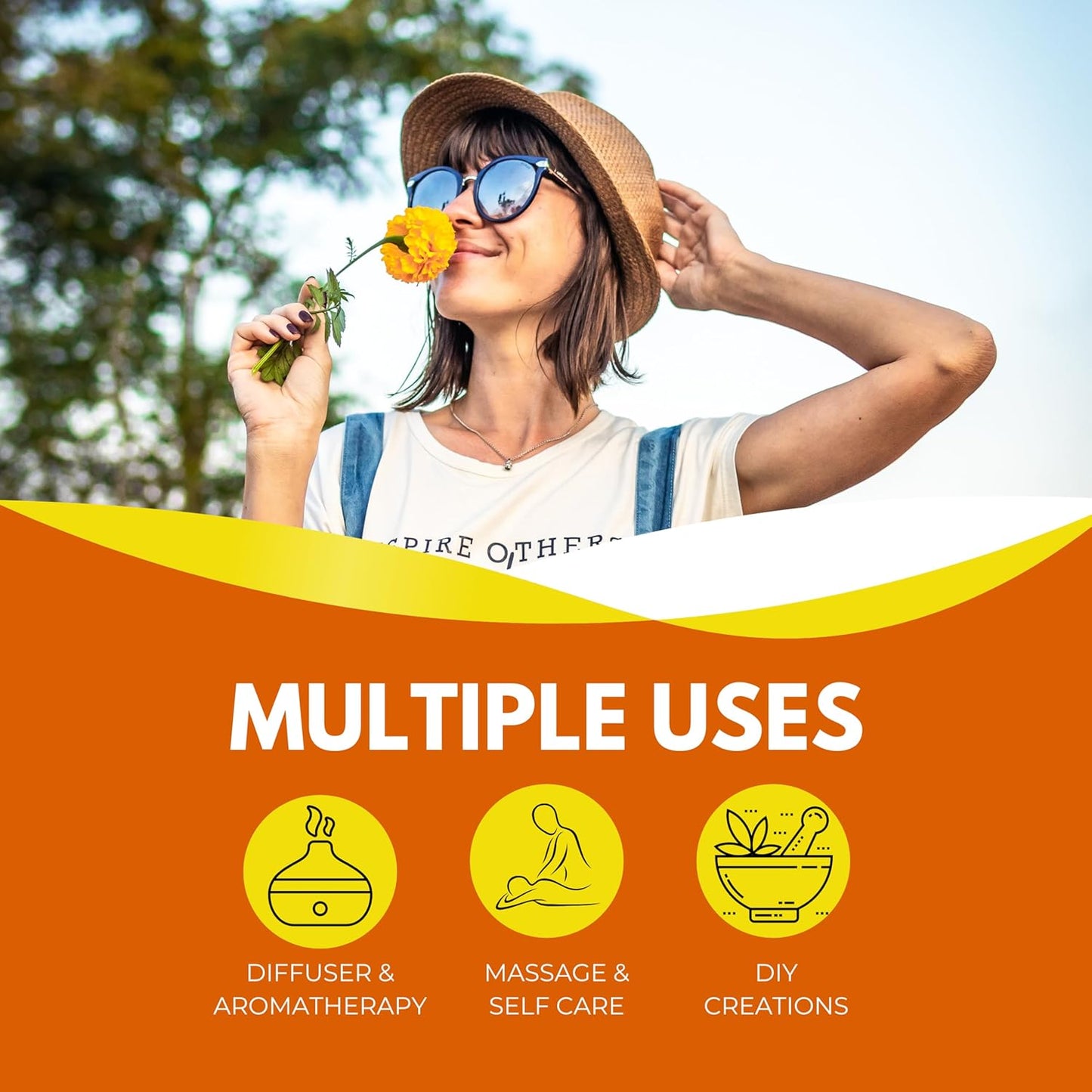 Best of Nature Calming Essential Oil Blend – Lavender, Roman Chamomile, Geranium & Juniper – 100% Pure for Diffuser, Relaxation & Self-Care – Soothing Aromatherapy