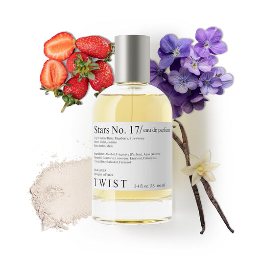 Twist - Stars No. 17 - Eau De Parfum Inspired by Burb. Her, Long-Lasting Perfume For Women, Strawberry & Vanilla, Vegan, Clean Ingredients, Fragrance - Spray 100 ml | 3.4 fl. oz.