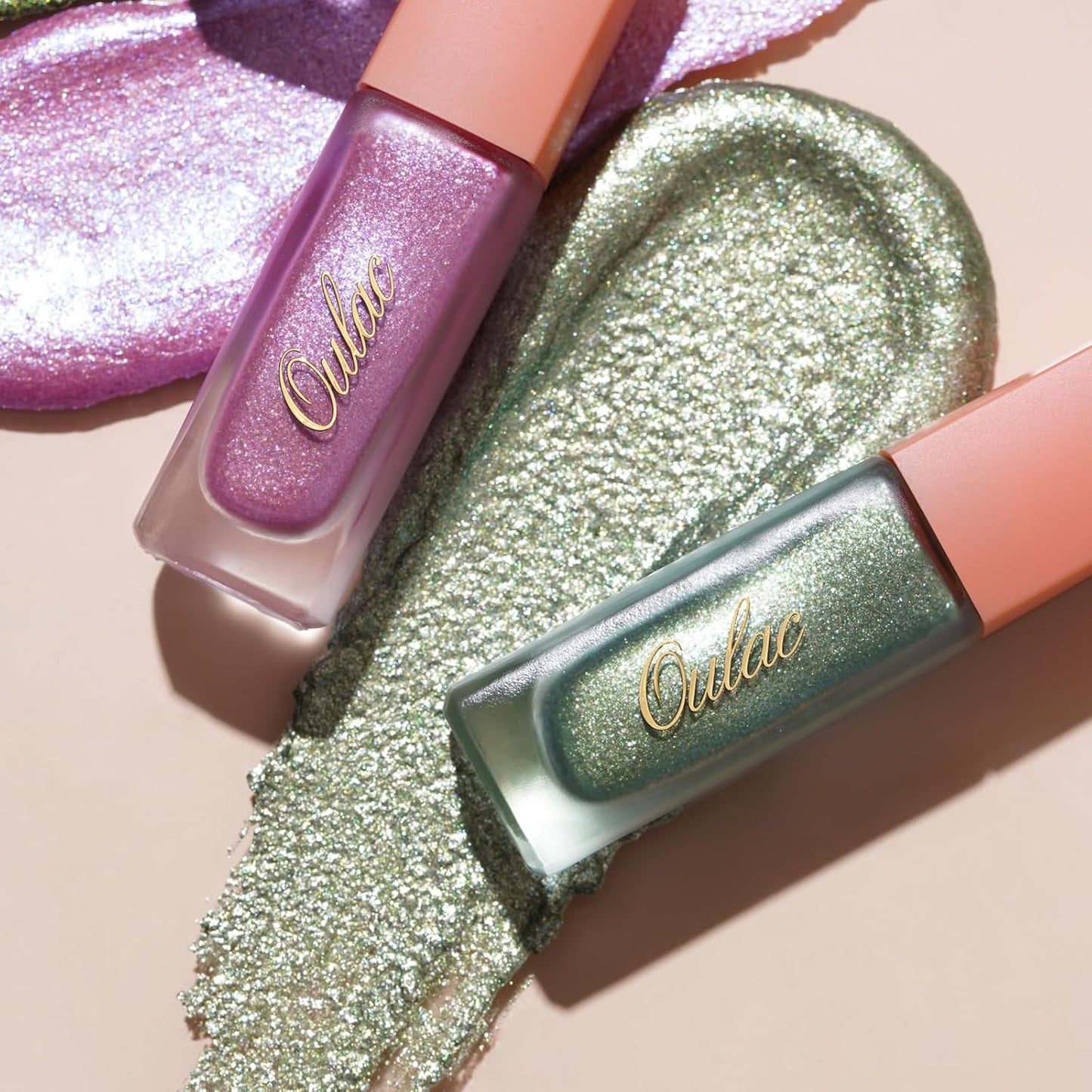 Oulac Green Liquid Glitter Eyeshadow&Eyeliner–Smooth Shimmer Eye Makeup with Sparkle Finish,All-Day Wear Lightweight Buildable Formula,Easy to Use Smudge-Proof,Gifts for Women,Vegan 5.4g (19)Starlets