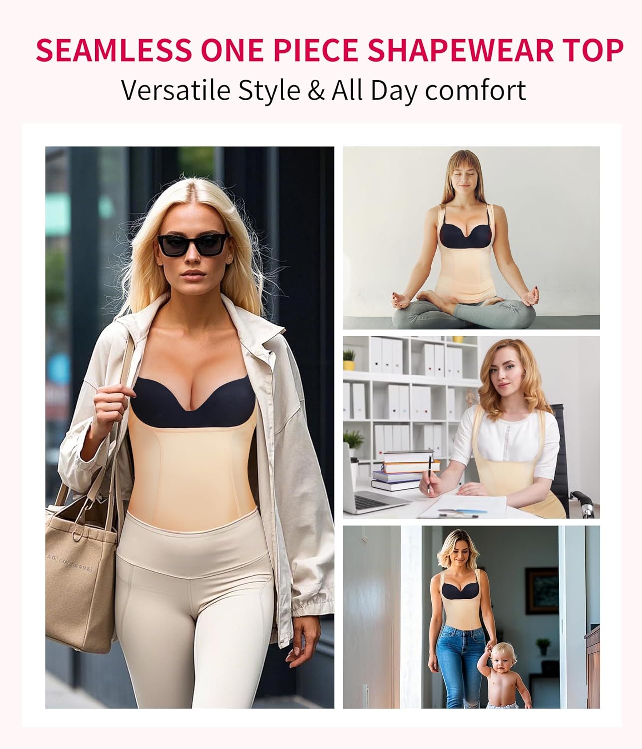 Gotoly Women's Waist Cincher Tummy Control Shapewear Compression Vest Invisible Body Shaper