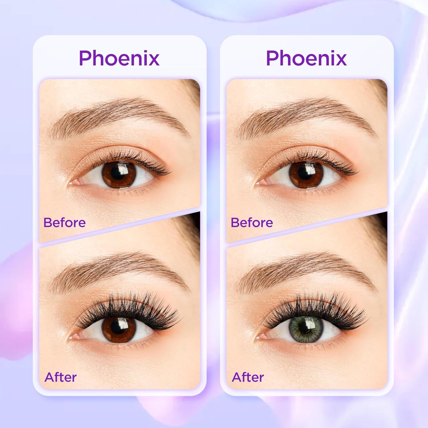 Lash Extension Kit DIY Lash Clusters Kit Eyelash Extensions Individual Lashes Extensions with (Bond,Seal,Tweezers,Remover,168Pcs,Phoenix,8-16mm)