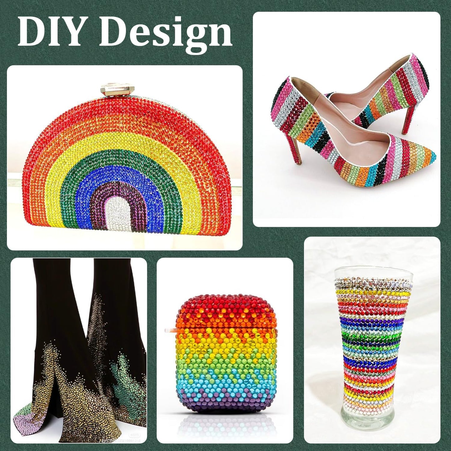 Resin Rhinestones for Crafting with B7000 Jewelry Glue, 2 Boxes Transparent Flatback Crystals with 3Pcs 10ml Glue for Bedazzling Crafts DIY Nail Art Makeup, Gems for Clothing Shoes