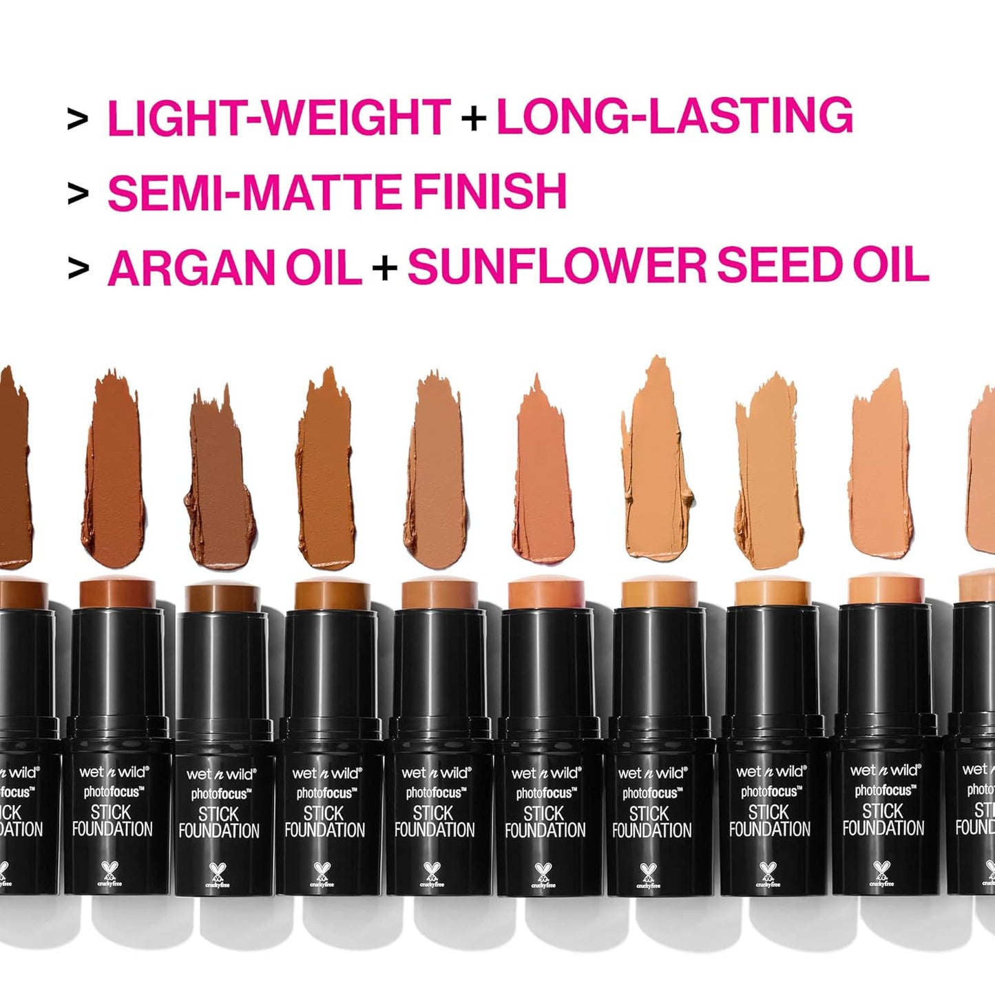 wet n wild Photo Focus Matte Foundation Stick Makeup Porcelain & Shell Ivory Vegan Cruelty-Free