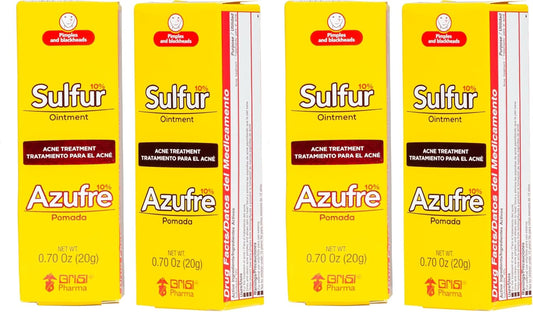 Sulfur Ointment with 10% Sulfur, Assists You in Treating Pimples, Blackheads or Blemishes, Acne Treatment, 2 Count (Pack of 2)