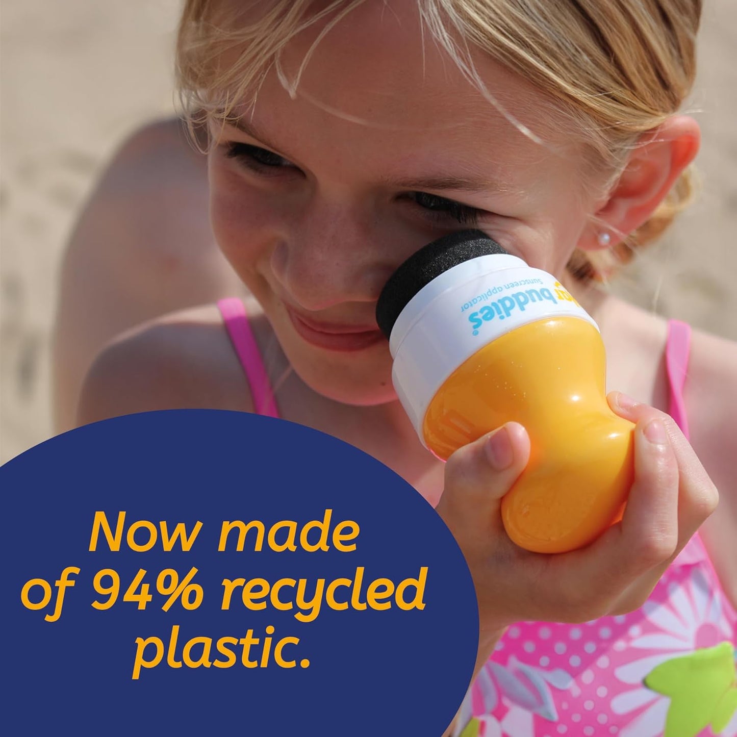 Solar Buddies Bag Bundle & Carabina Clip - Full Green - Refillable Roll on Sponge Sunscreen, Suncream & Lotion Applicator For Kids, Adults & Families - Holds 3.4fl oz, Perfect Size for Travel