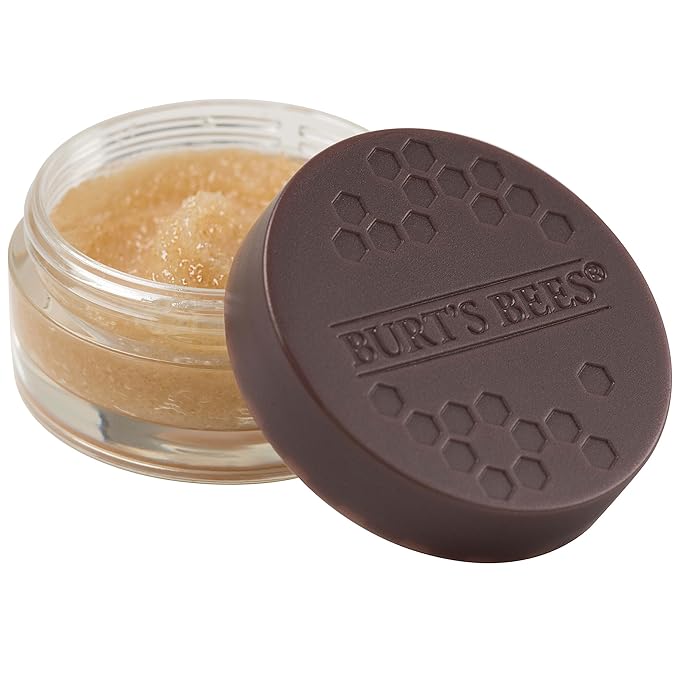 Burt's Bees Conditioning Honey Lip Scrub, Exfoliates & Conditions Dry Lips, with Honey Crystals, Use with Overnight Intense Lip Treatment, Natural Origin Lip Care, 0.25 oz.
