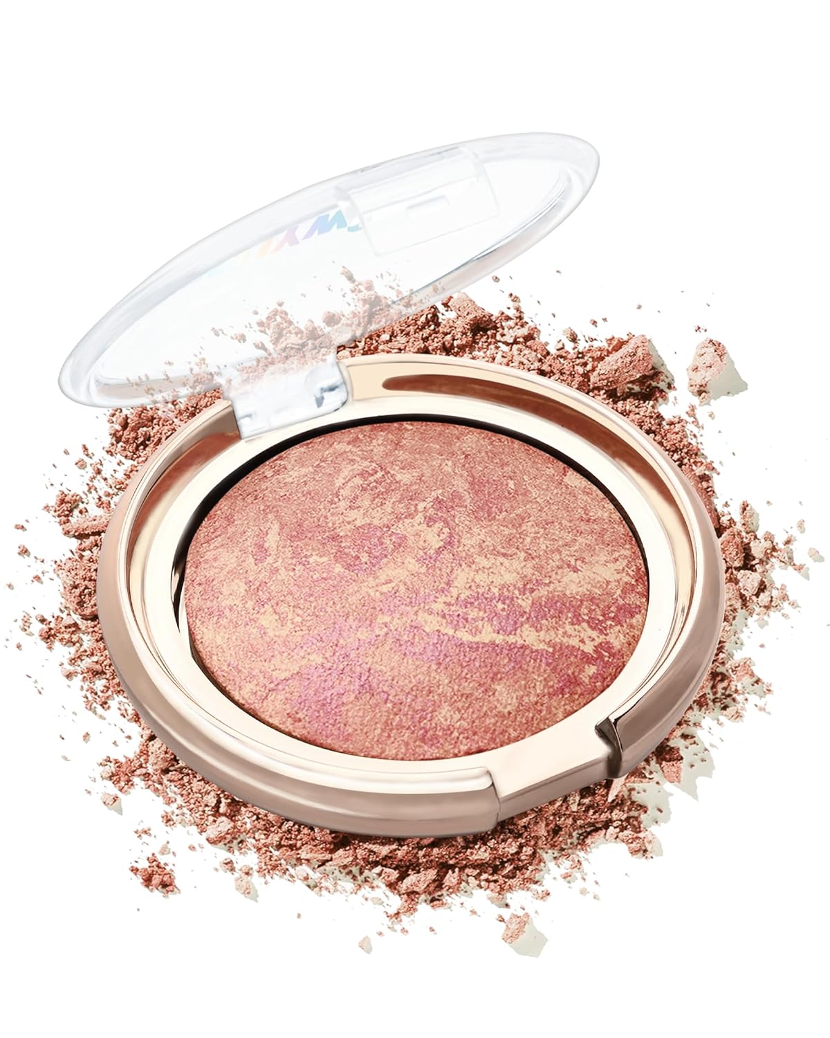 Baked Powder Blush, Glow Marbleized Blusher Powder Palette,Lightweight Shimmery face Blush for Cheek,Eyeshadow Highlight,Thanksgiving Makeup Gift for Women rubores de maquillaje(0.49Ounce)-05