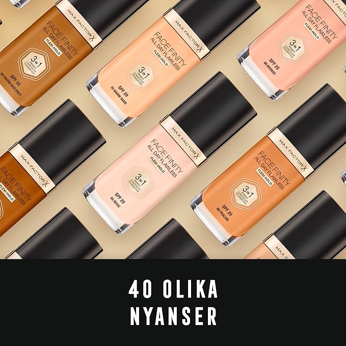 Max Factor Facefinity All Day Flawless 3 In 1 Foundation SPF 20, 30 Ml, 35 Pearl Beige