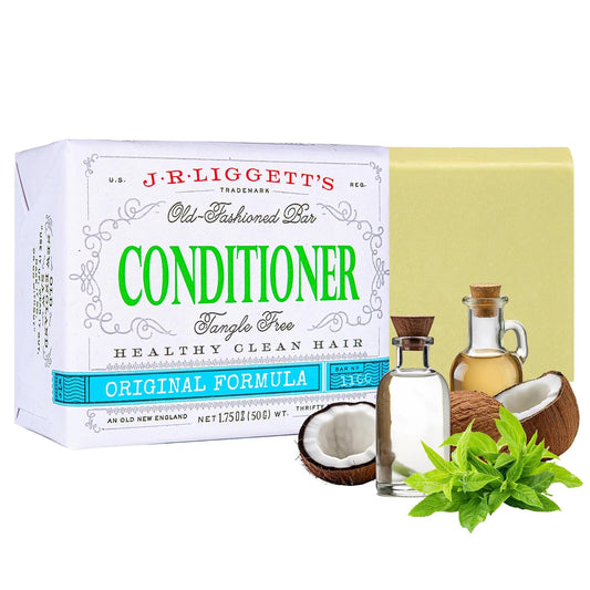 J·R·LIGGETT'S Conditioner Bar - Original Formula, All Natural Hair Conditioner with Coconut Oil & Cocoa Butter - Sulfate Free, Gmo Free, Plant-Based Ingredients for Soft & Smooth Hair, 1.75oz - 1 Pack