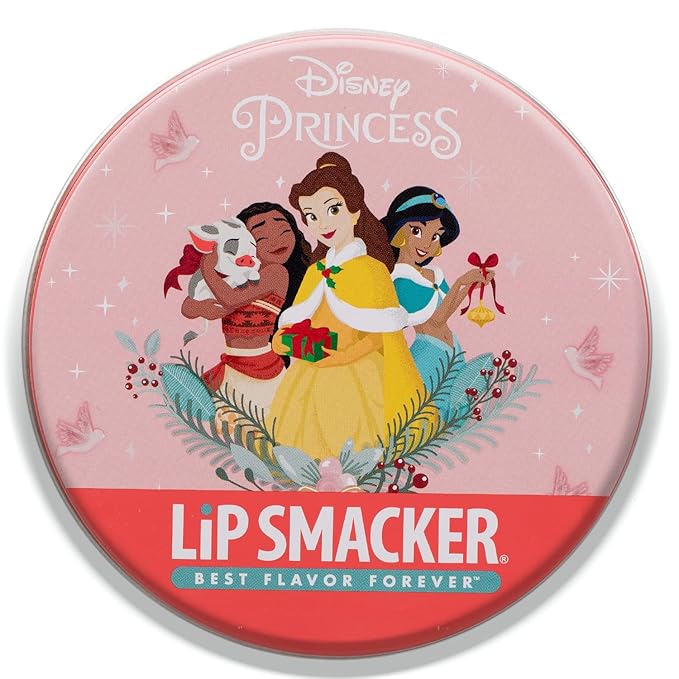 Lip Smacker Disney Princess Lip Balm Tin Trio Rapunzel, Belle, Ariel
