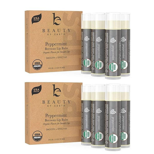 Organic Lip Balm Pack - Original Lip Balm for Dry Cracked Lips, Christmas Stocking Stuffers Women & Men, Lip Balm Set, Lip Moisturizer, Natural Lip Balm for Men, Lip Care Products for Lip Repair