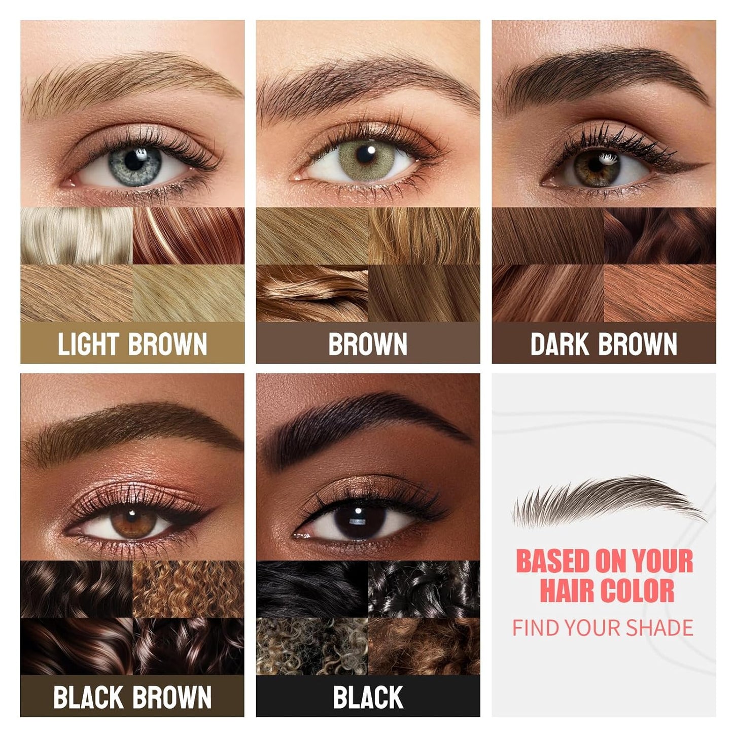 Eyebrow Pen, Microblading Eyebrow Pencil for Natural Hair-Like, Fast & Precise Faux Brow Pen with Double Brush Tip, Waterproof Long-Lasting, Filling Eyebrow Pencils for Women, Brown