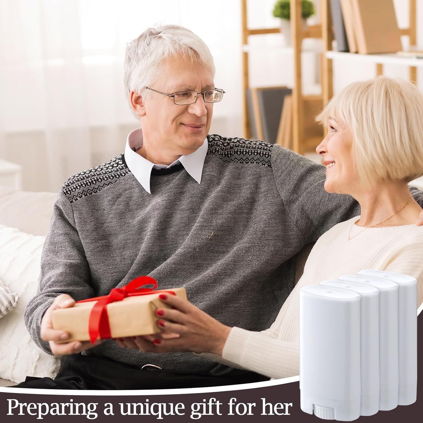 Wesiti 50 Pcs Plastic Empty Deodorant Containers 1/2 oz Travel Deodorant 15ml Refillable Containers Tubes Oval Lip Balm Tubes for Lip Balm DIY, White