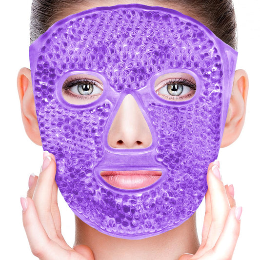 Cold Face Eye Masks Ice Face Mask Hot Cold Compress For Dark Circles, Puffiness, Migraines, Headache, Stress, Redness, Cooling Face Masks For Women Man, Skin Care